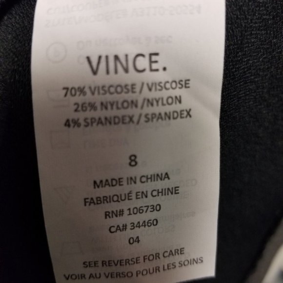 Vince Black V Neck Sleeveless Dress Small - Picture 6 of 6